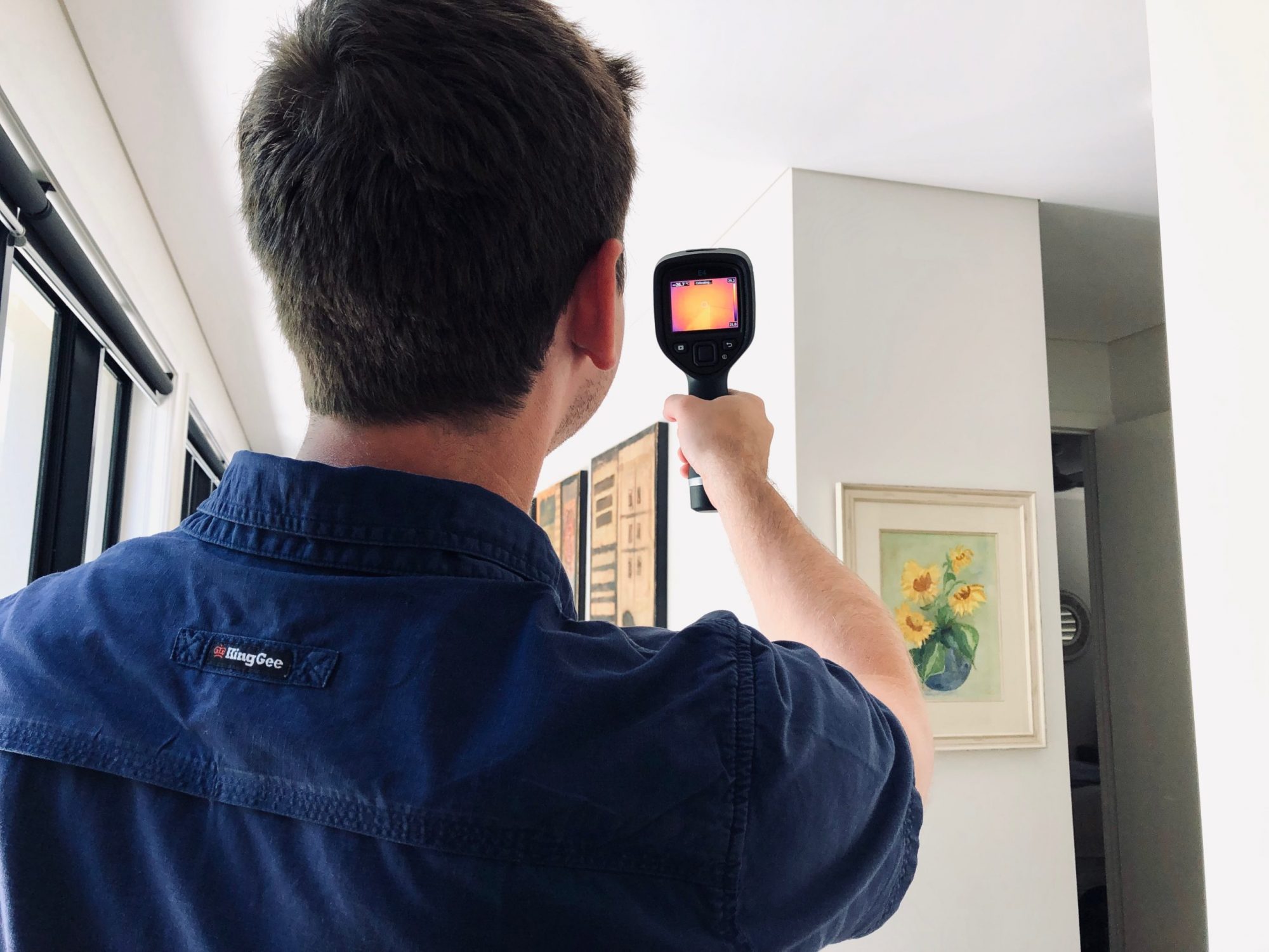 OneHome Inspections - Thermal Imaging Camera being used by a building and pest inspector