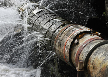 experienced plumbers fixing burst pipe inside commercial shopping centre in Brisbane