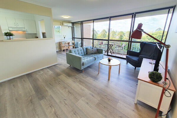 beautiful lounge area after best local handyman Bulimba has to offer has fixed up several flooring issues