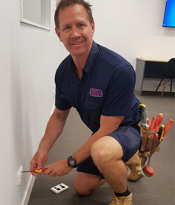 Electrician testing and tagging wires for new home being renovated in Hawthorne, QLD