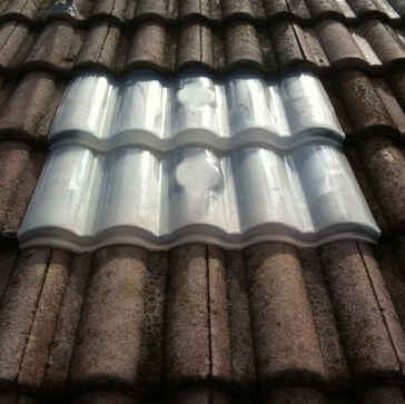 Install concrete tile skylights