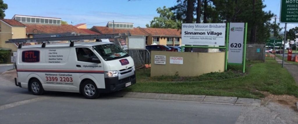Health & Aged Care 9 Aged care plumbers arriving at old age home in Brisbane